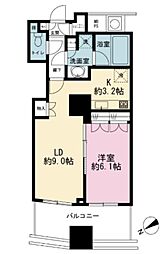 ザ・パークハウス西新宿タワー60 1LDKの間取図画像