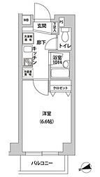ラクラス荻窪 1Kの間取図画像