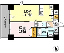 ブリスキューブ 1LDKの間取図画像