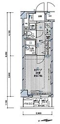 スパシエベレーザ練馬 1Kの間取図画像