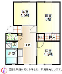 メゾン春日部 3DKの間取図画像