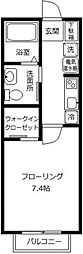 ベルメゾンK 1Kの間取図画像