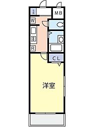 グランヴァン駒込染井 1Kの間取図画像