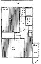 井上マンション 2Kの間取図画像