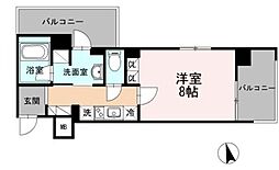 カスタリア大森3 1Kの間取図画像