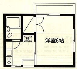 サニーハイツ 1Kの間取図画像