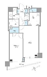 カスタリア銀座2 1LDKの間取図画像