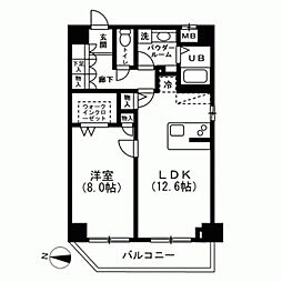 コンフォートレジデンス 1LDKの間取図画像