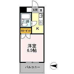メゾン・ド・ドリーム横浜 ワンルームの間取図画像