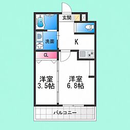 堺市堺区三宝町5丁マンション 2Kの間取図画像