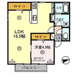 ハイツ・ウィンディ 1LDKの間取図画像