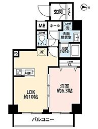 プレール・ドゥーク本所吾妻橋V 5階1LDKの間取り