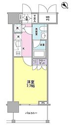 常盤レジデンシア荻窪 1Kの間取図画像