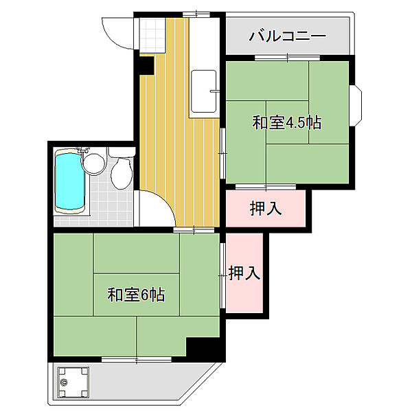 アメニティー 201｜東京都江戸川区東小岩５丁目(賃貸マンション2K・2階・31.65㎡)の写真 その2