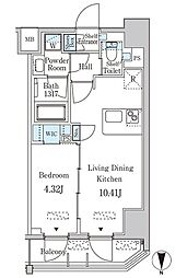 JP noie西蒲田 1LDKの間取図画像