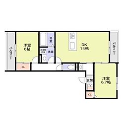 間取図画像 2LDK