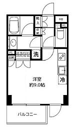 ドルフ後楽園ステーションフロント 11階ワンルームの間取り