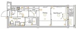 ラフィスタ大山 1DKの間取図画像