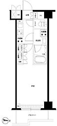 ルーブル武蔵新城六番館 1Kの間取図画像