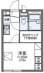 レオパレスドリーミングヒルズ 1Kの間取図画像