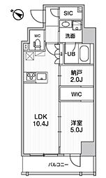 ステージグランデ日本橋人形町 1LDKの間取図画像