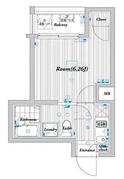 パレ・ホームズ阿佐ケ谷2 1Kの間取図画像