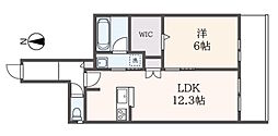 中野区中央3丁目マンション 1LDKの間取図画像