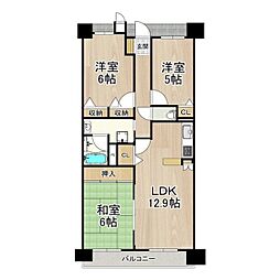 ソルプラーサ堺1番館 3LDKの間取図画像