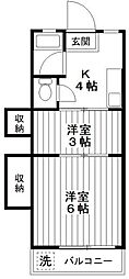 勝美荘 2Kの間取図画像
