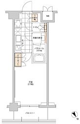 ヒューリック目白 1Kの間取図画像