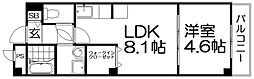 カーサセレーナ 1LDKの間取図画像