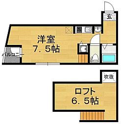 リバティ青戸 ワンルームの間取図画像