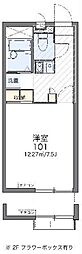 レオパレスレイフェアリー 1Kの間取図画像