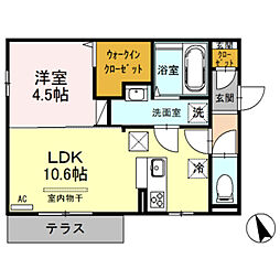 アルページュ・ケヤキ 1LDKの間取図画像