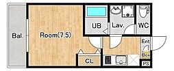 ジーメゾン入間東藤沢ルーチェ 1Kの間取図画像