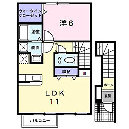 ザイテベルグ2 1LDKの間取図画像