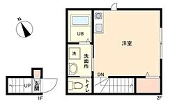 ベレガンス船橋V ワンルームの間取図画像