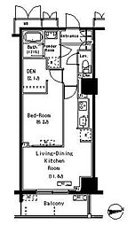 ParkAxis元浅草STAGE 1SLDKの間取図画像