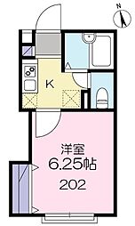 マイコート梅ヶ丘 1Kの間取図画像