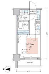 Urbanex南品川2 1Kの間取図画像