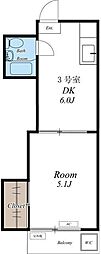 コーポ小田 1DKの間取図画像