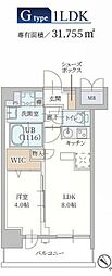 ファステート大阪グラッシュ 1LDKの間取図画像