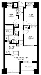 グランスイート神楽坂ピアース　ノースヒルズ 3階3LDKの間取り