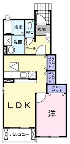 ウィング 102｜東京都府中市日新町２丁目(賃貸アパート1LDK・1階・45.72㎡)の写真 その2