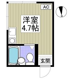 スターコート2 ワンルームの間取図画像
