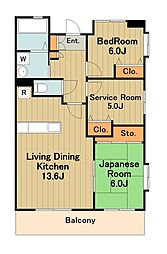 グレースヒル橋本 3LDKの間取図画像