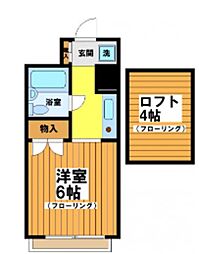 レジデンス・フルヤ 1Kの間取図画像