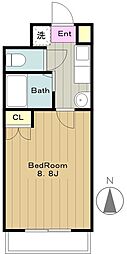 カレッジスクエア多摩 1Kの間取図画像