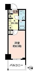 MFPRコート木場公園 1Kの間取図画像
