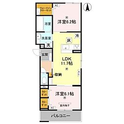 RETOLIA南住吉 1LDKの間取図画像